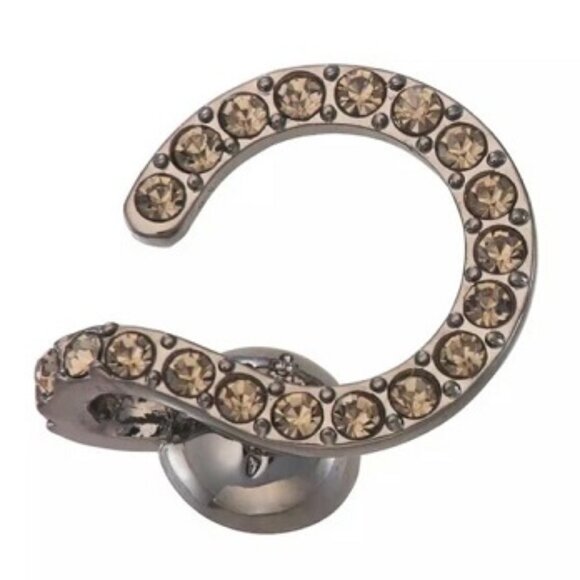 Vera Wang Jewelry - VERA WANG Rocker Gunmetal Gray Crystal Swirl Stud Earrings**NEW!